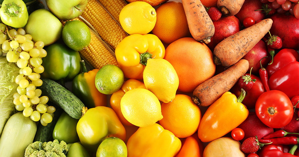 Healthy foods rich in vitamins for eye health and vision